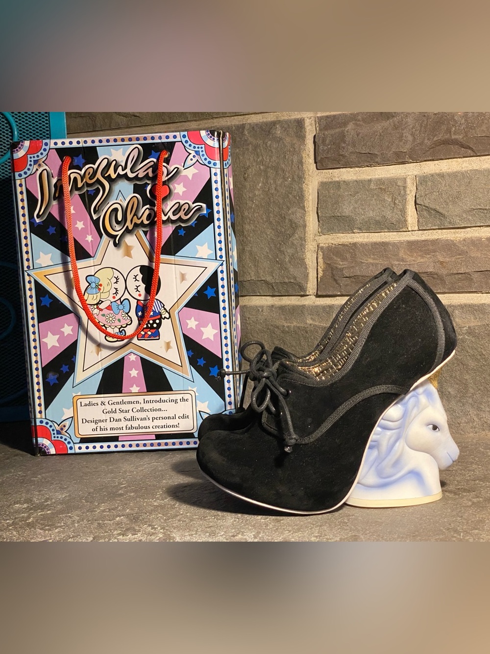 NIB Irregular Choice Gold Star Collection,Dan Sullivan Design RUPIEZ Unicorn, 38